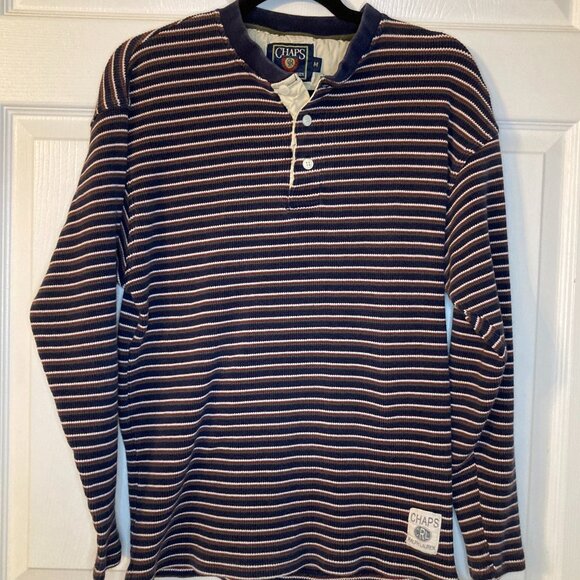 Vintage Chaps Ralph Lauren Women's Pullover Thermal Crewneck Shirt - Size M - Picture 1 of 5